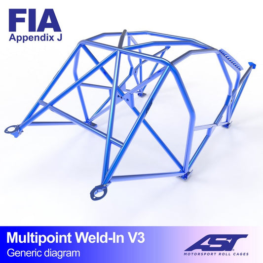 Arceau de Sécurité RENAULT Clio II 2 modèle V3 Multipoints à souder