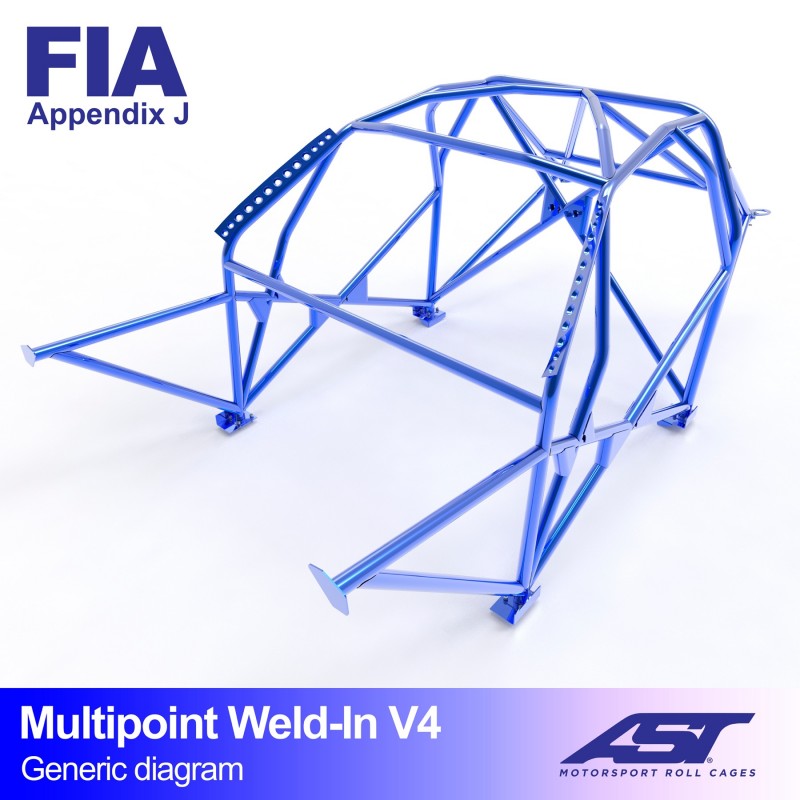 Arceau de Sécurité RENAULT Clio II 2 modèle V4 Multipoints à souder