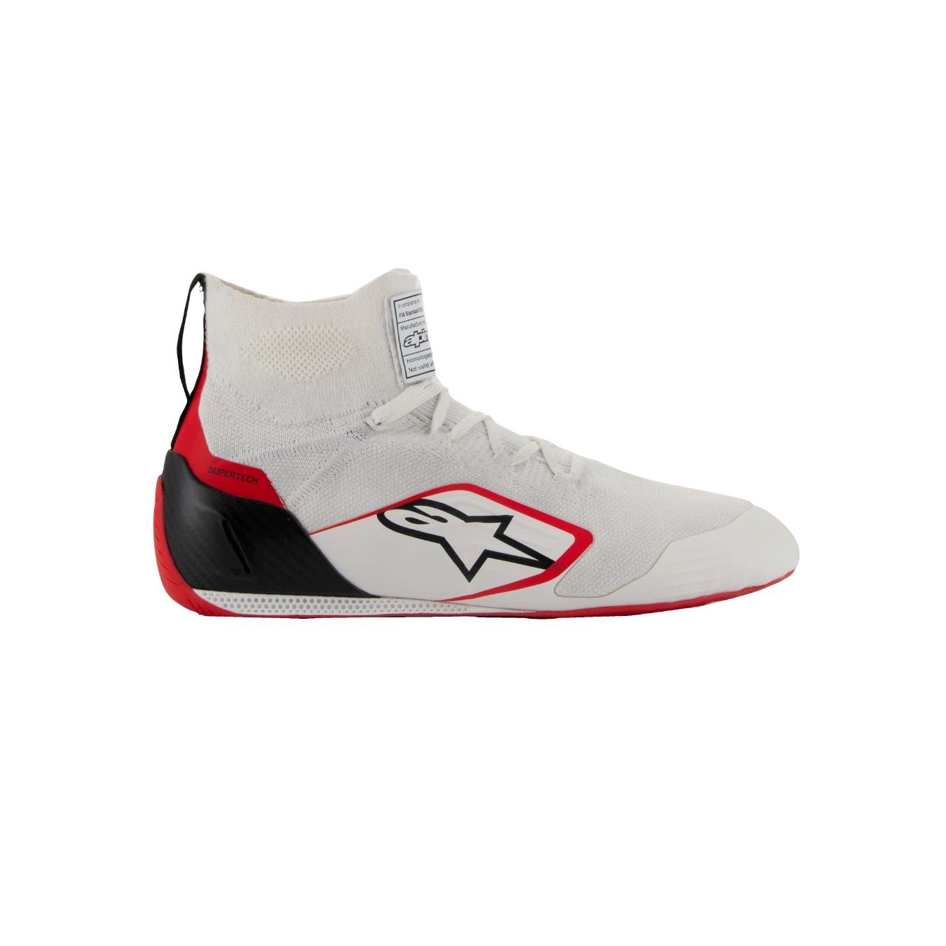 Bottines ALPINESTARS SUPERTECH FIA 8856 2018 Blanc Rouge Noir