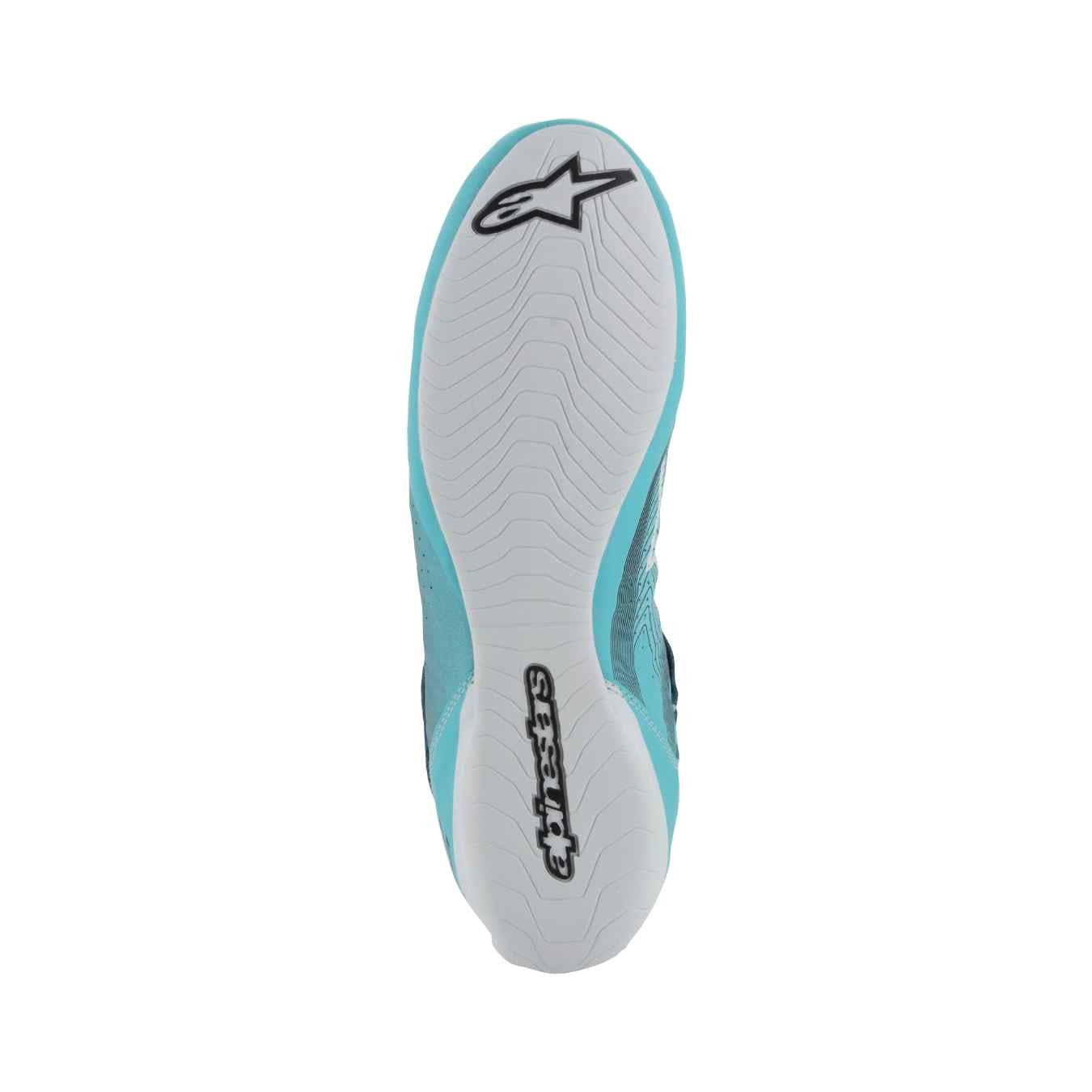 Bottines ALPINESTARS TECH 1 Z V3 FIA 8856 2018 Cyan Blanc Noir