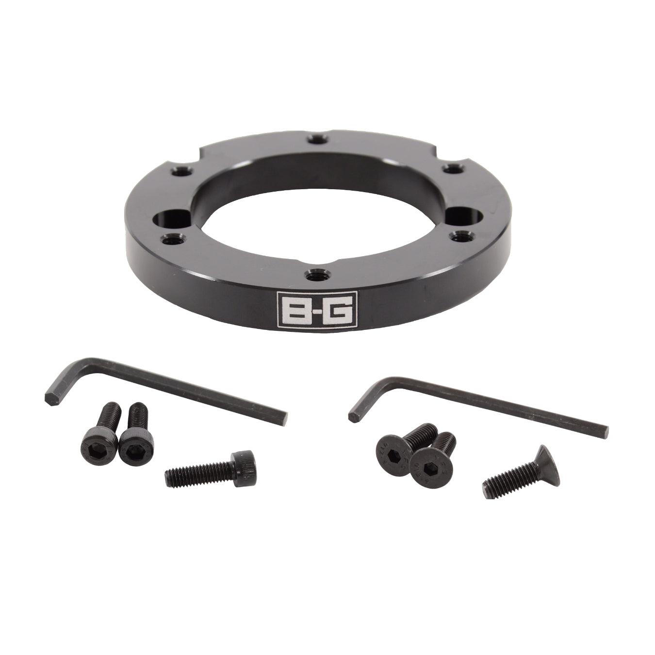 Entretoise de volant excentrique BG RACING - épaisseur 15mm entraxe 6x70mm déport 10mm - avec visserie