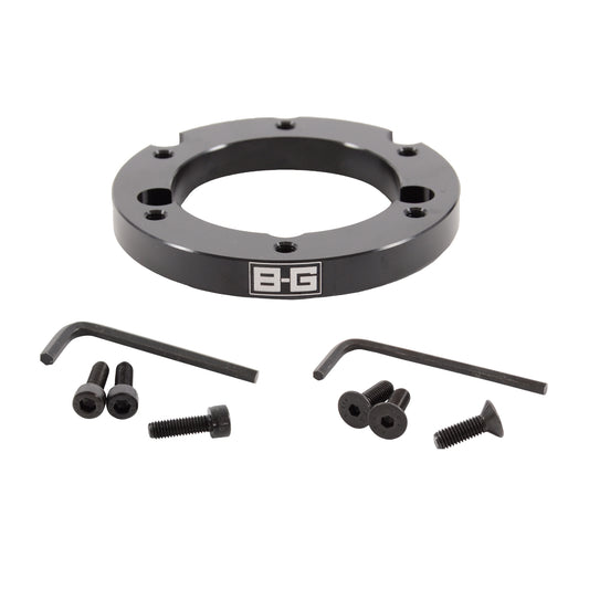 Entretoise de volant excentrique BG RACING - épaisseur 15mm entraxe 6x70mm déport 10mm - avec visserie