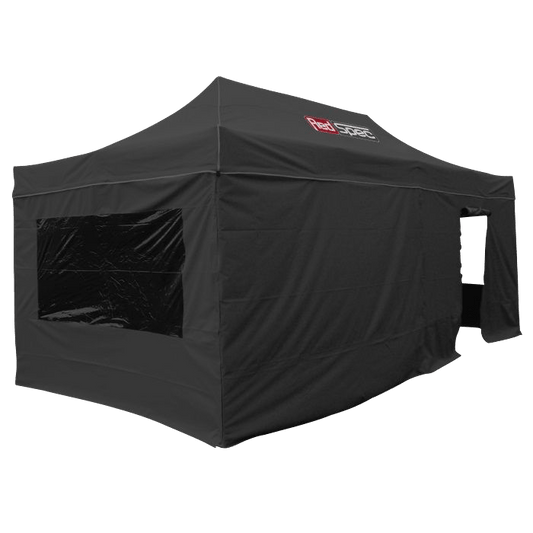 Kit parois + porte + fenêtres pour tente REDSPEC Oreca 3 x 4,5 m acier noire