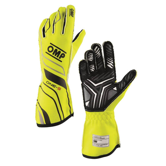 Gants OMP ONE S FIA 8856 2018 Jaune