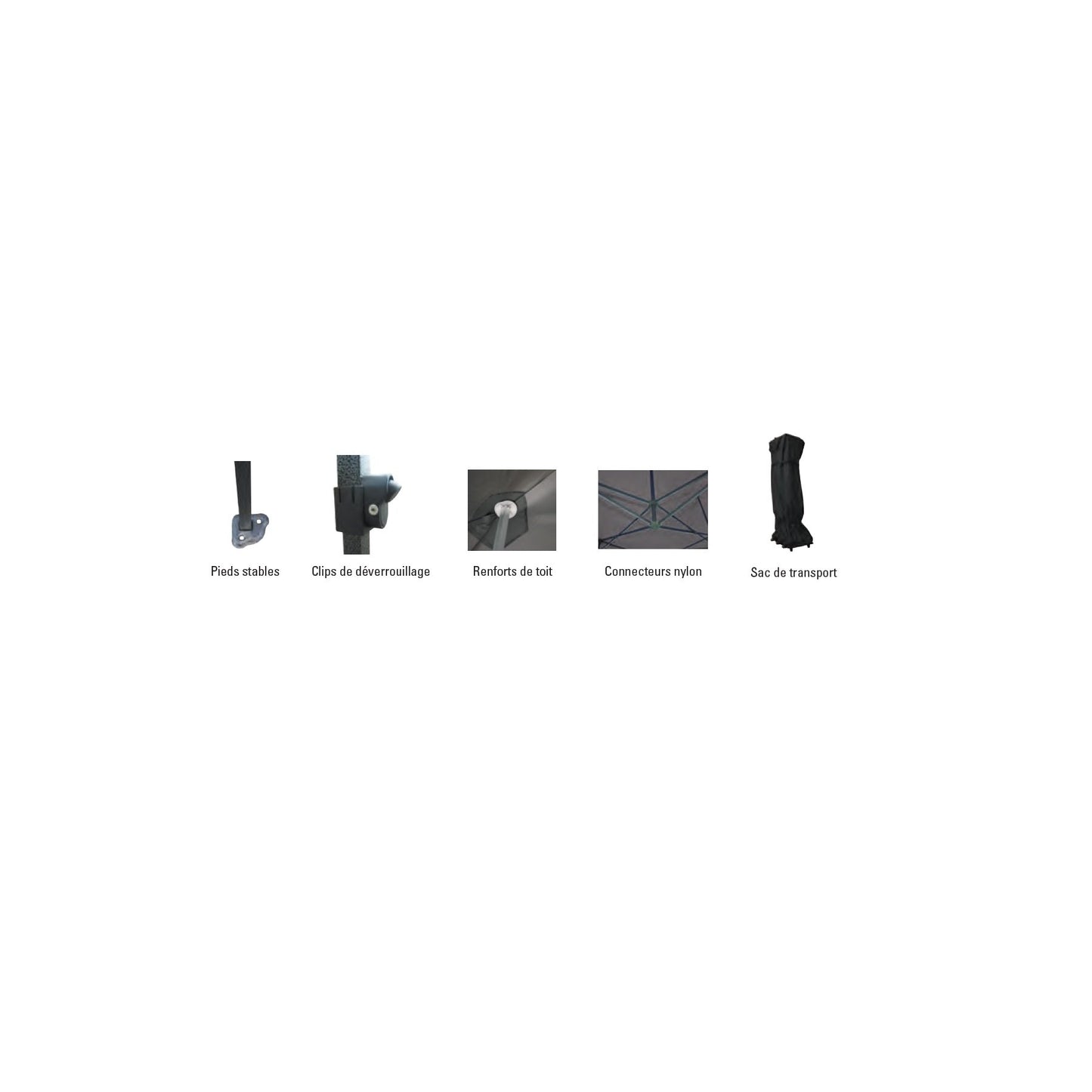 Tente REDSPEC Oreca 3 x 3 m acier noire
