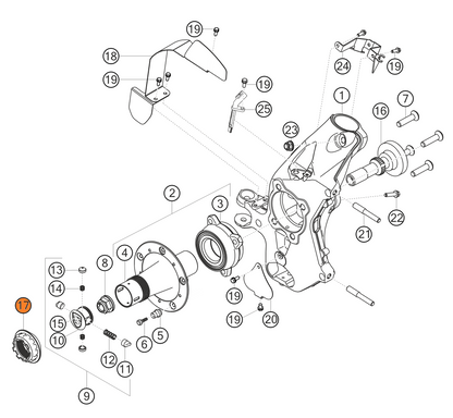 Écrou de verrouillage central Porsche 991 GT3 CUP