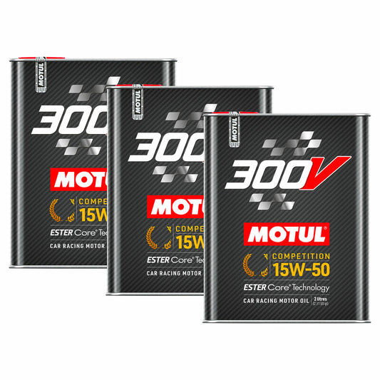 Pack Huile Motul 300V Compétition 15W50 (3 x 2L)