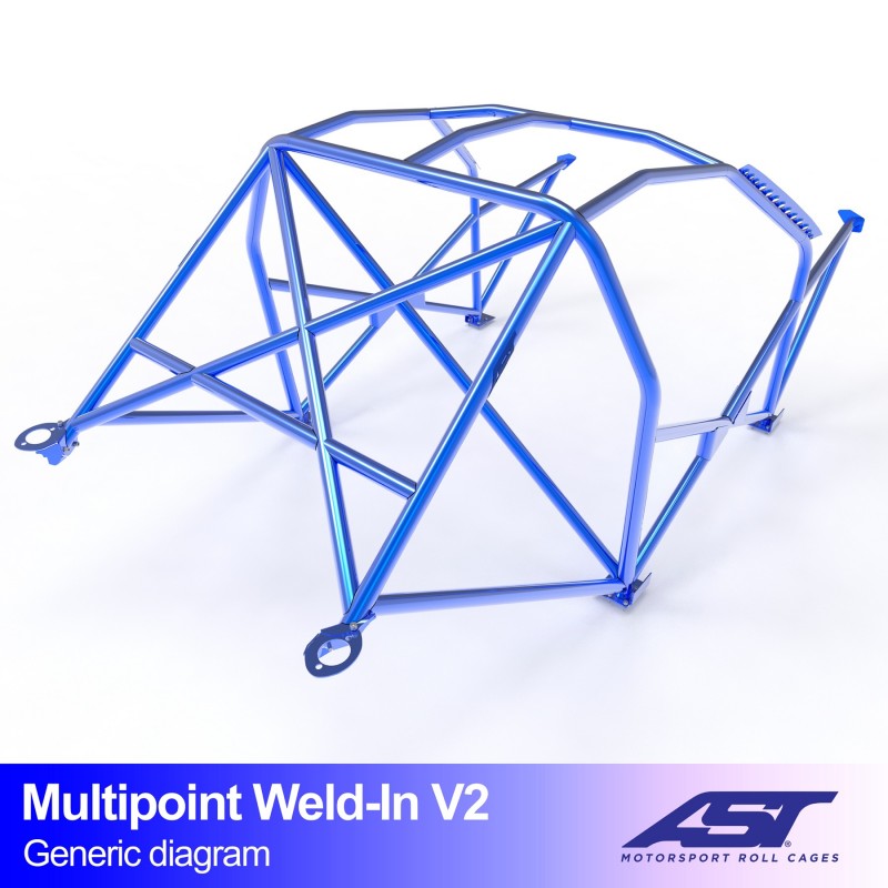 Arceau de Sécurité RENAULT Clio II 2 modèle V2 Multipoints à souder