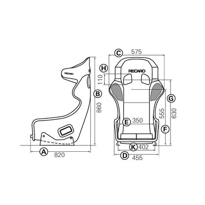 Baquet FIA RECARO Pro Racer SPA Carbon-Kevlar