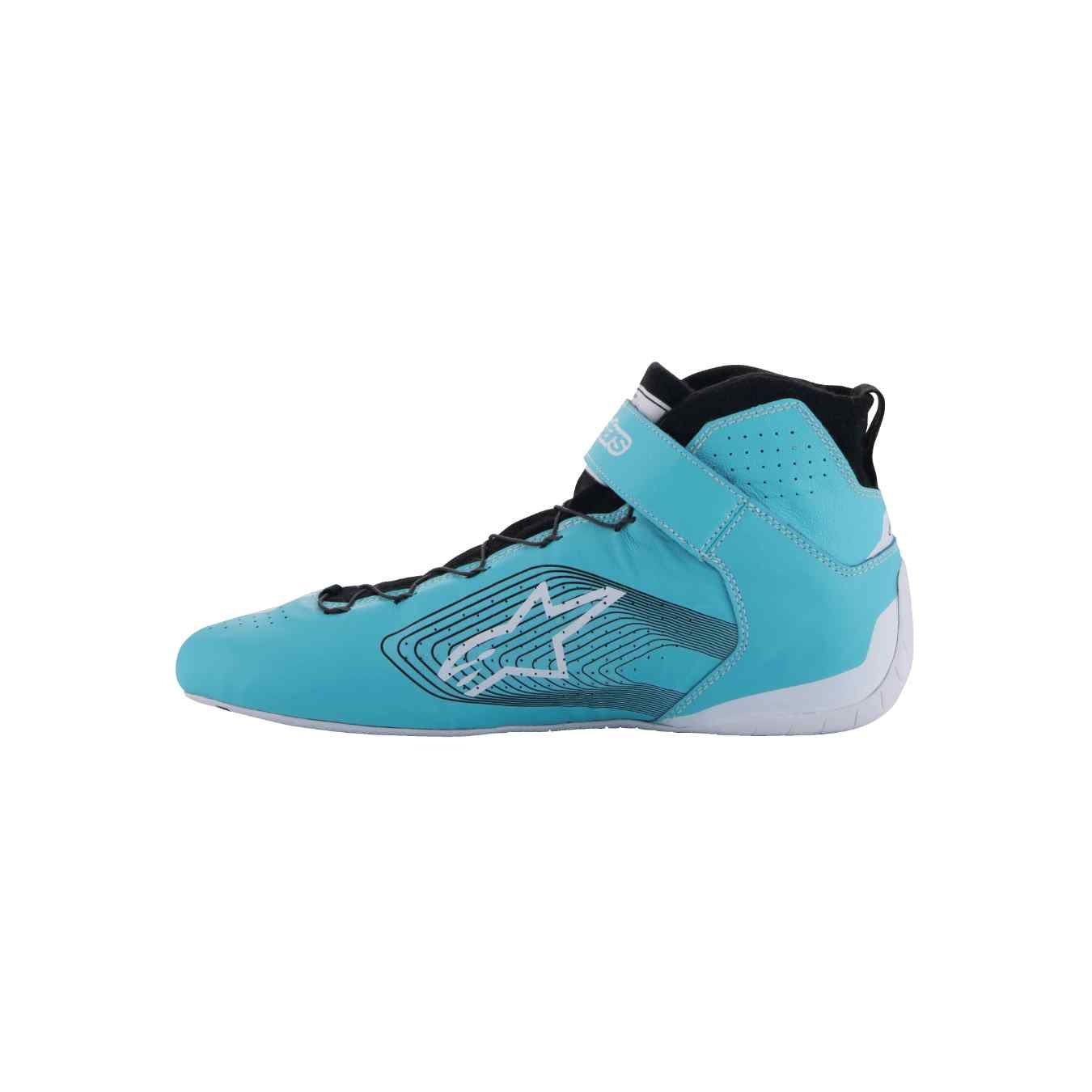 Bottines ALPINESTARS TECH 1 Z V3 FIA 8856 2018 Cyan Blanc Noir