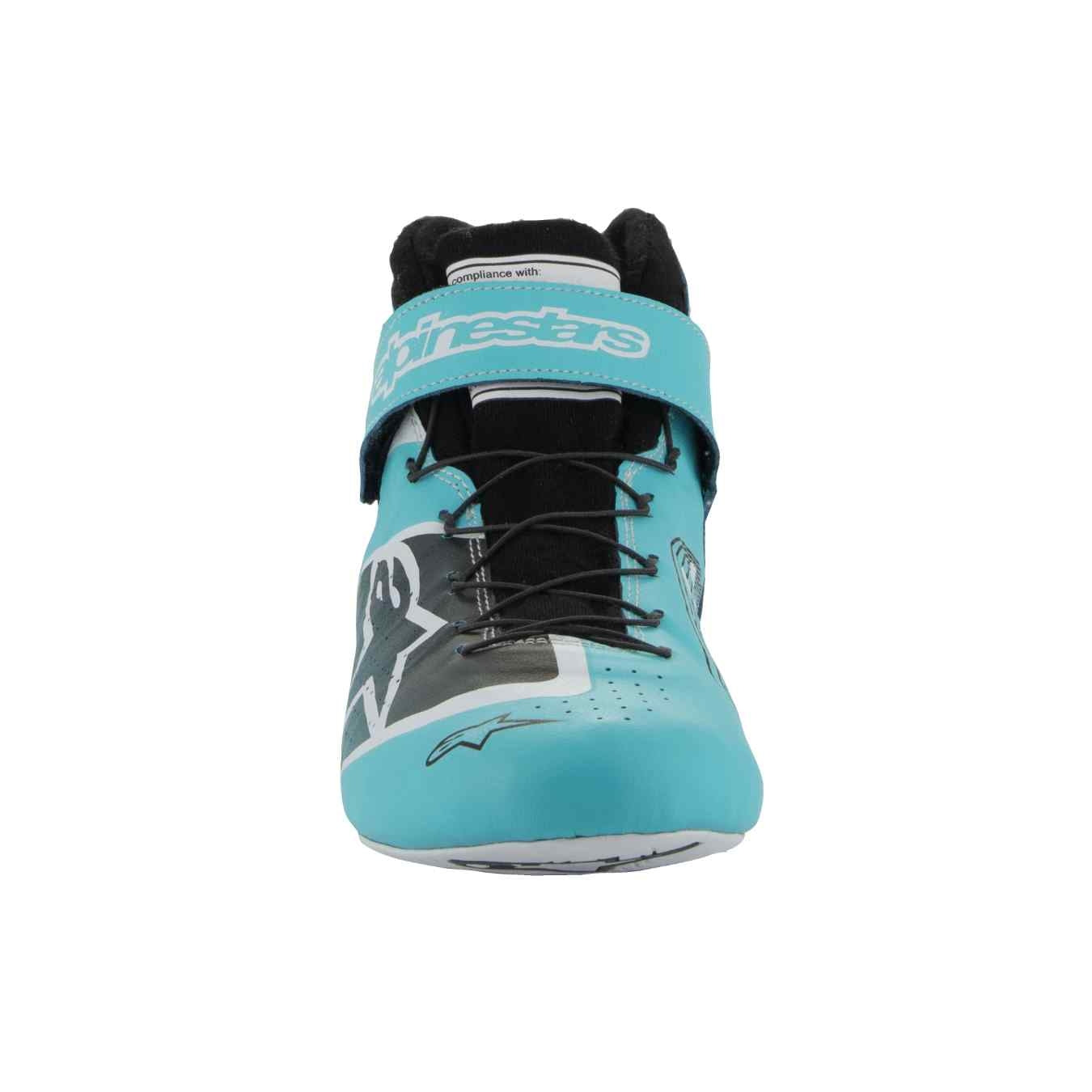 Bottines ALPINESTARS TECH 1 Z V3 FIA 8856 2018 Cyan Blanc Noir