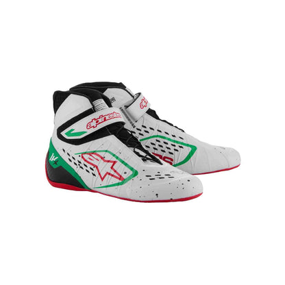 Bottines Karting ALPINESTARS TECH-1 KX V3 FIA 8877 2022 Blanc Vert Rouge