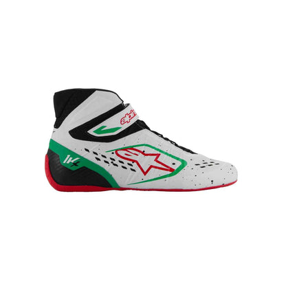 Bottines Karting ALPINESTARS TECH-1 KX V3 FIA 8877 2022 Blanc Vert Rouge