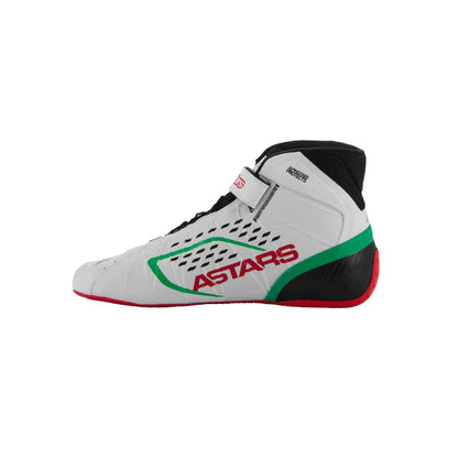 Bottines Karting ALPINESTARS TECH-1 KX V3 FIA 8877 2022 Blanc Vert Rouge