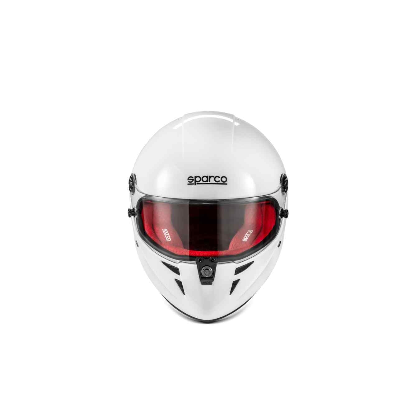 Casque Intégral SPARCO STEALTH RF FIA 8859 2024 Blanc Intérieur Rouge