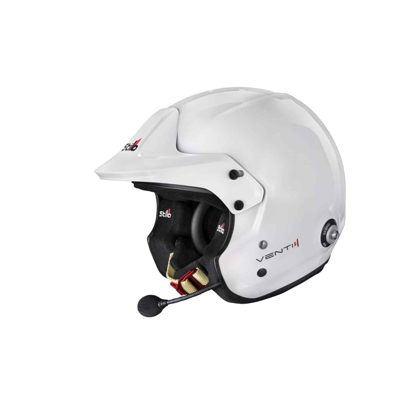 Casque Jet STILO VENTI4 TROPHY PLUS FIA 8859-2024 SA2025 Hans Composite Blanc