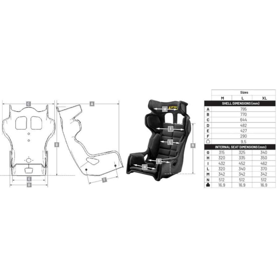 Baquet FIA SABELT GT AM XL