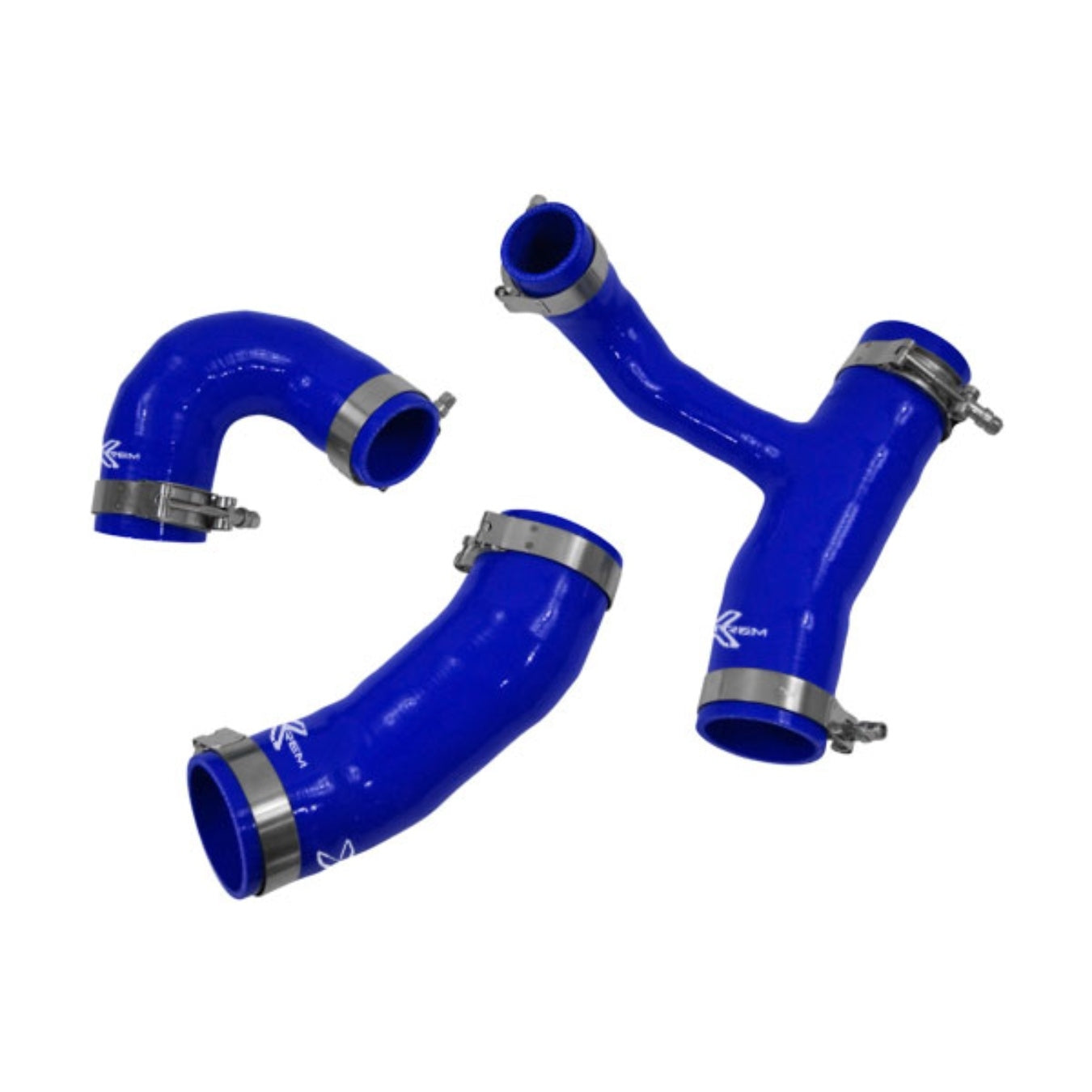 Kit 3 durites bleu XTREM MOTORSPORT admission silicone Renault Clio III R.S.